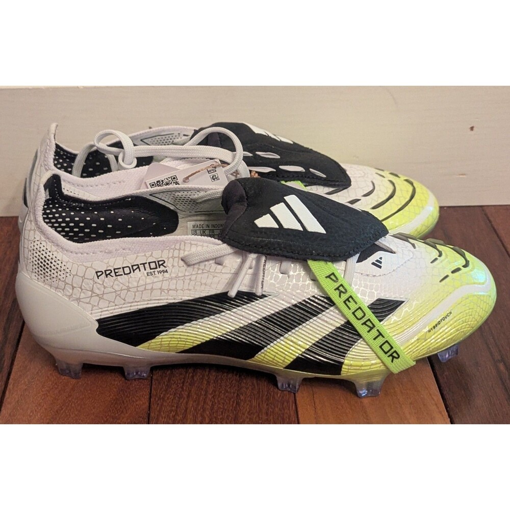 adidas Predator Elite FT FG Firm Ground Soccer Cleat Yellow/White Mens 4 NWT